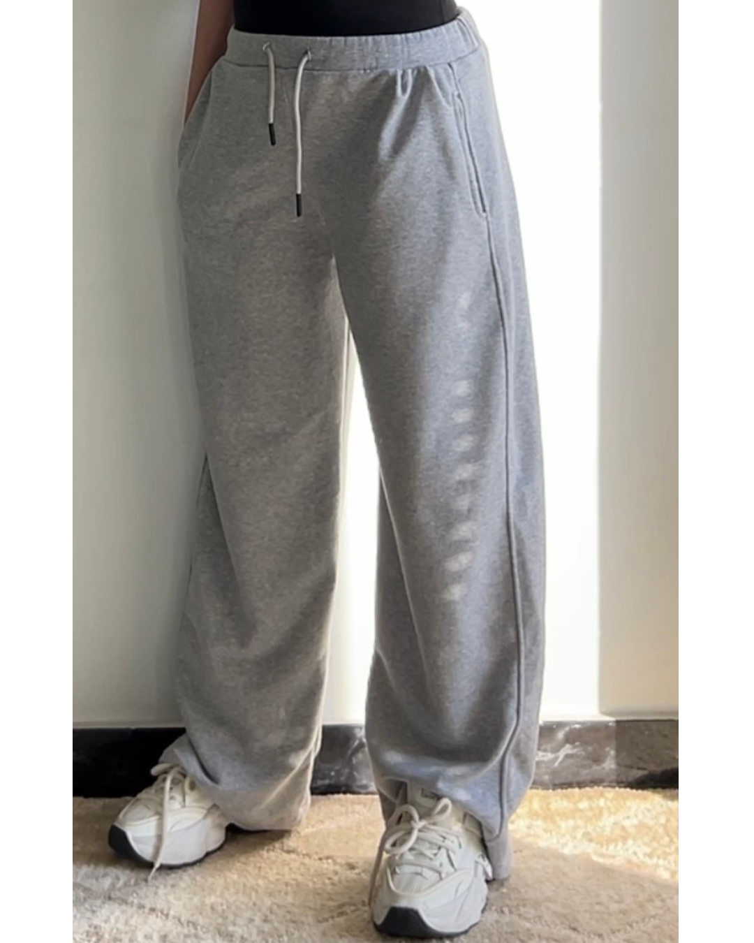 LightGray Wide leg sweatpants