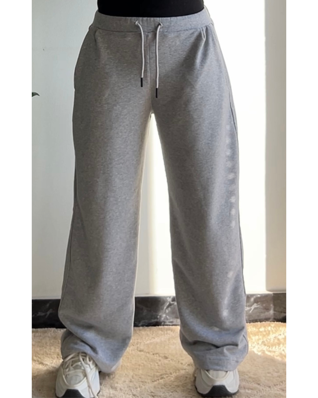 LightGray Wide leg sweatpants