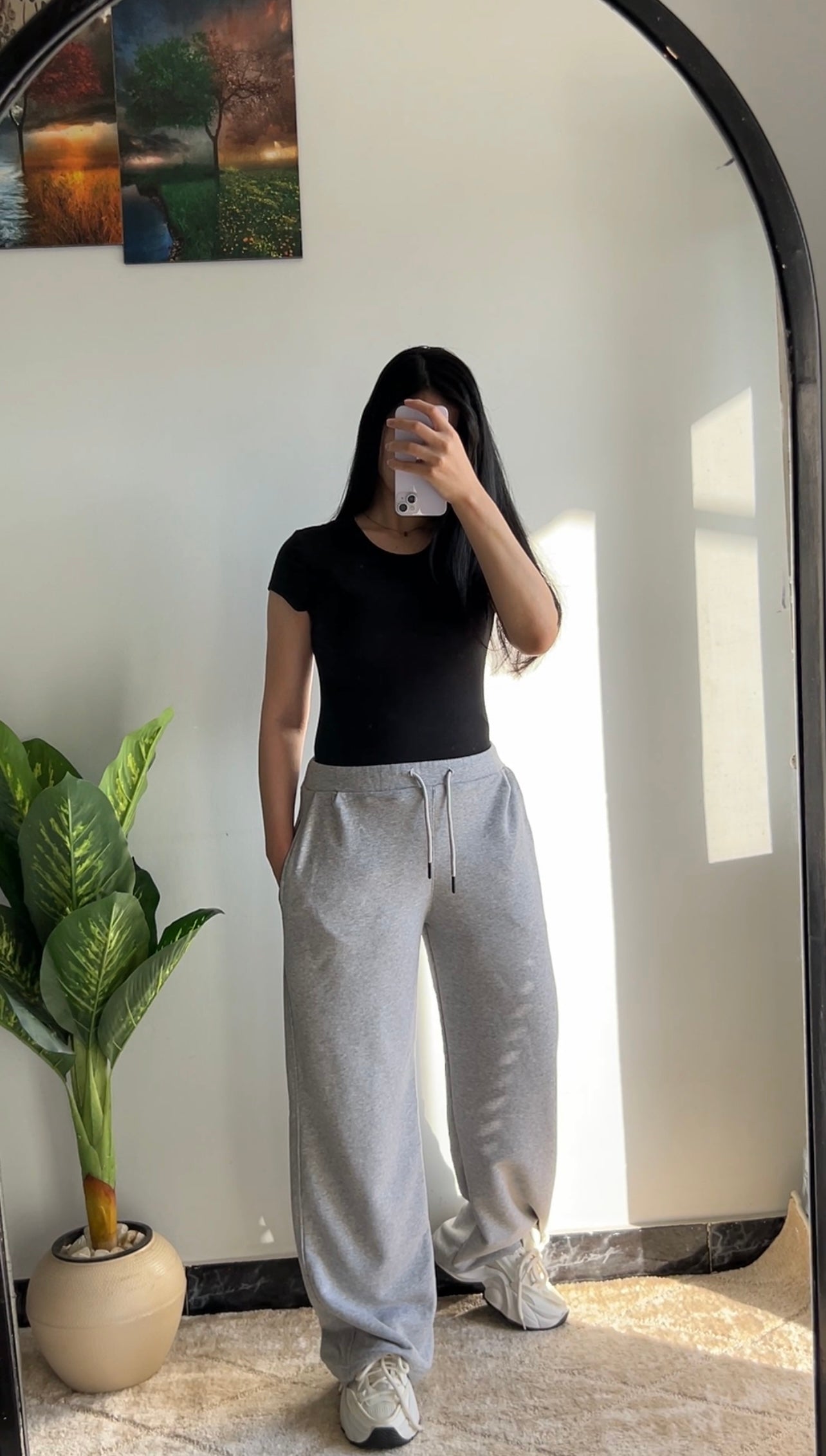 Wide leg sweatpants