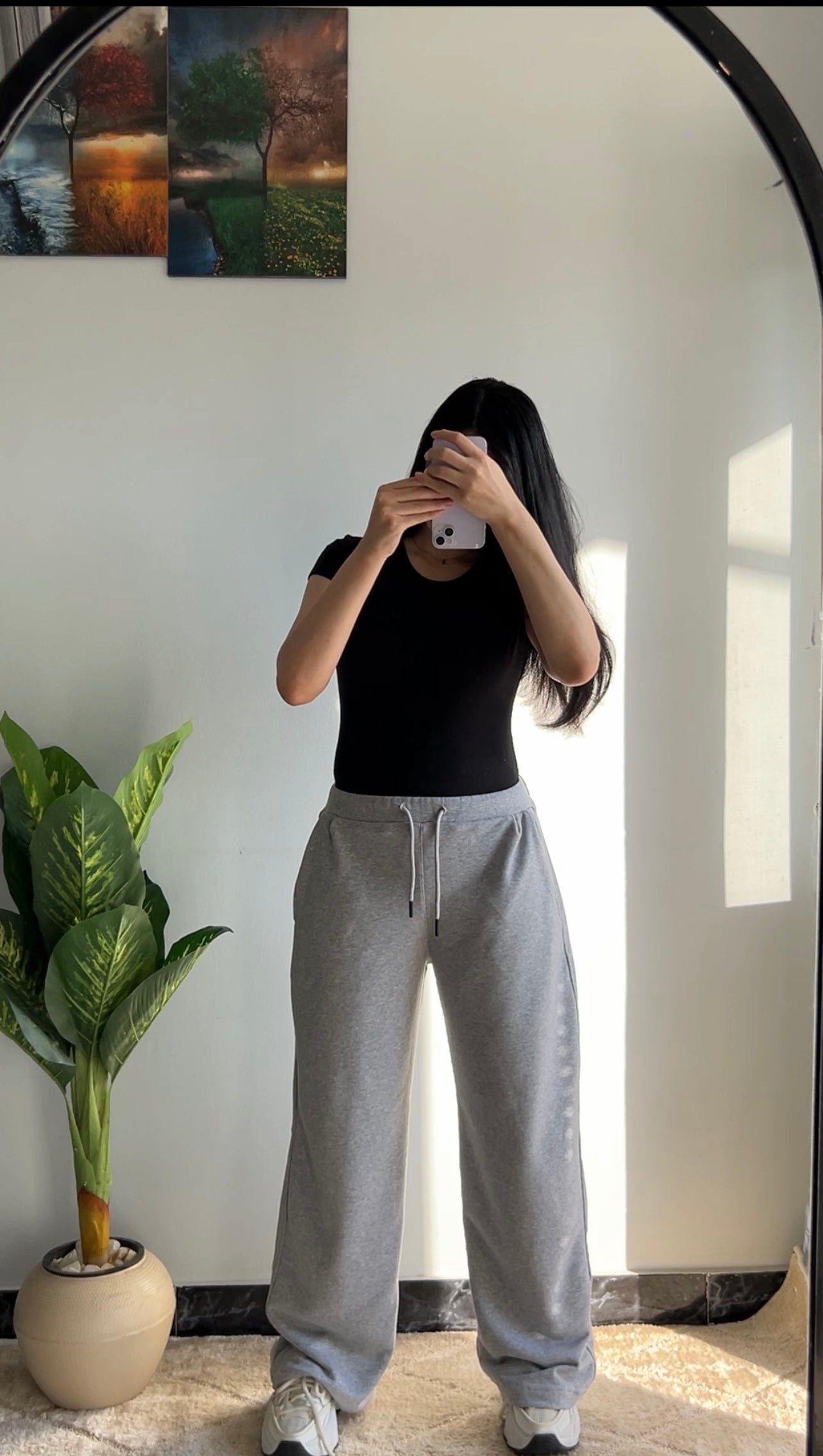 Wide leg sweatpants