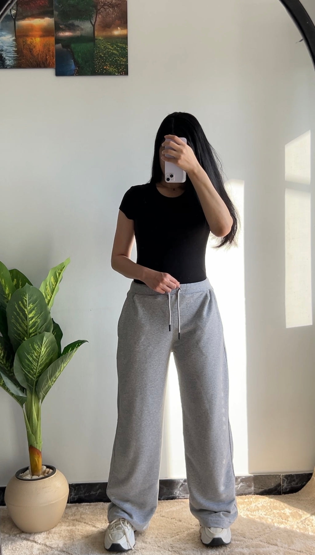 Wide leg sweatpants