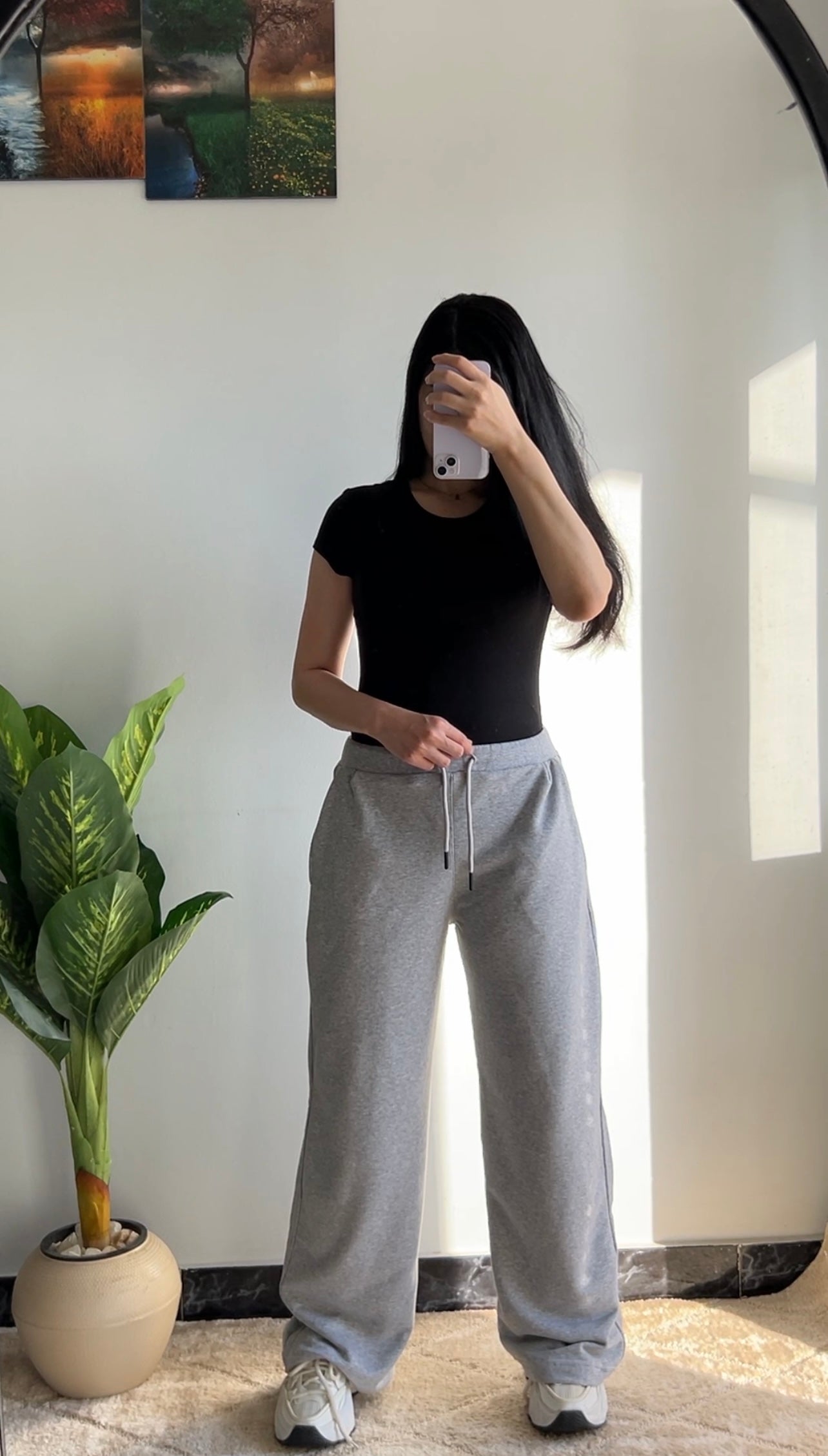 Wide leg sweatpants