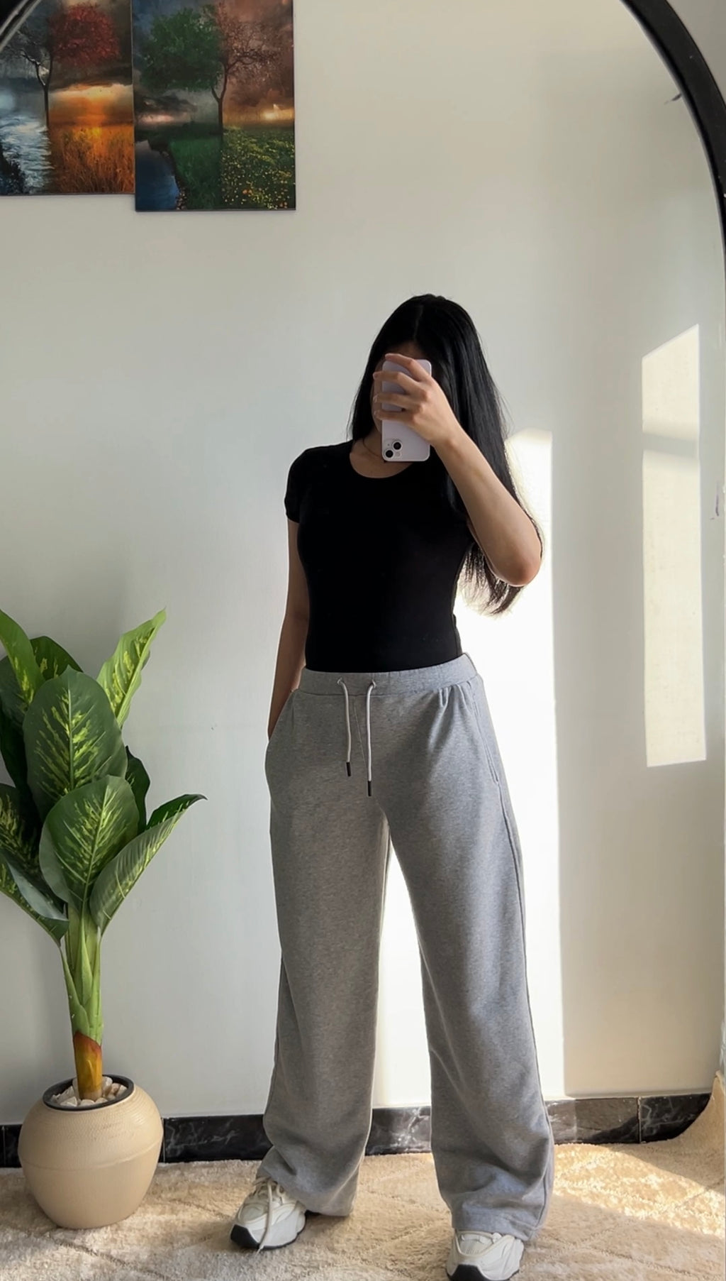 Wide leg sweatpants