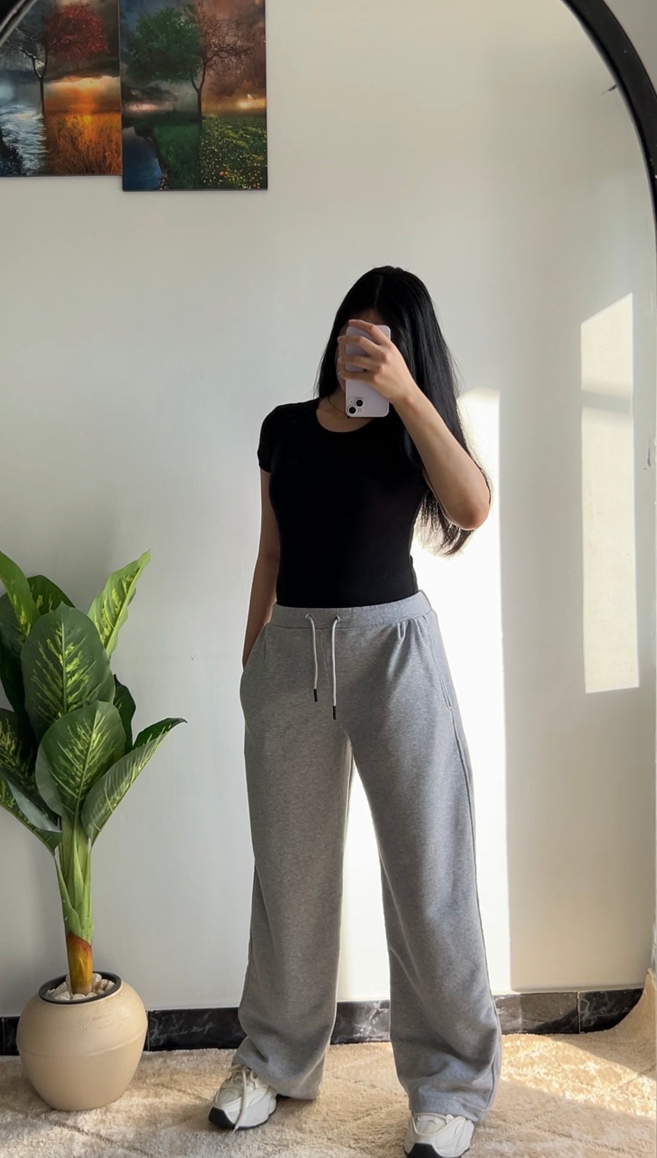 Wide leg sweatpants