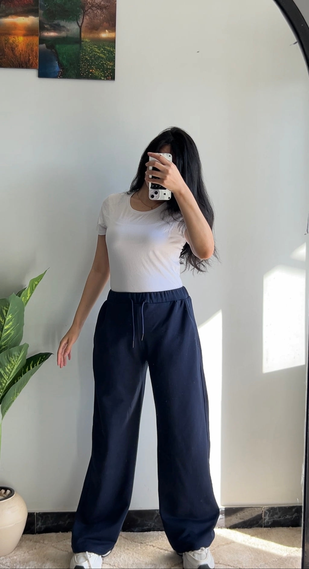 Wide leg sweatpants