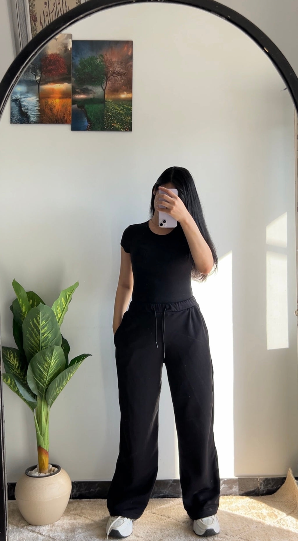 Wide leg sweatpants