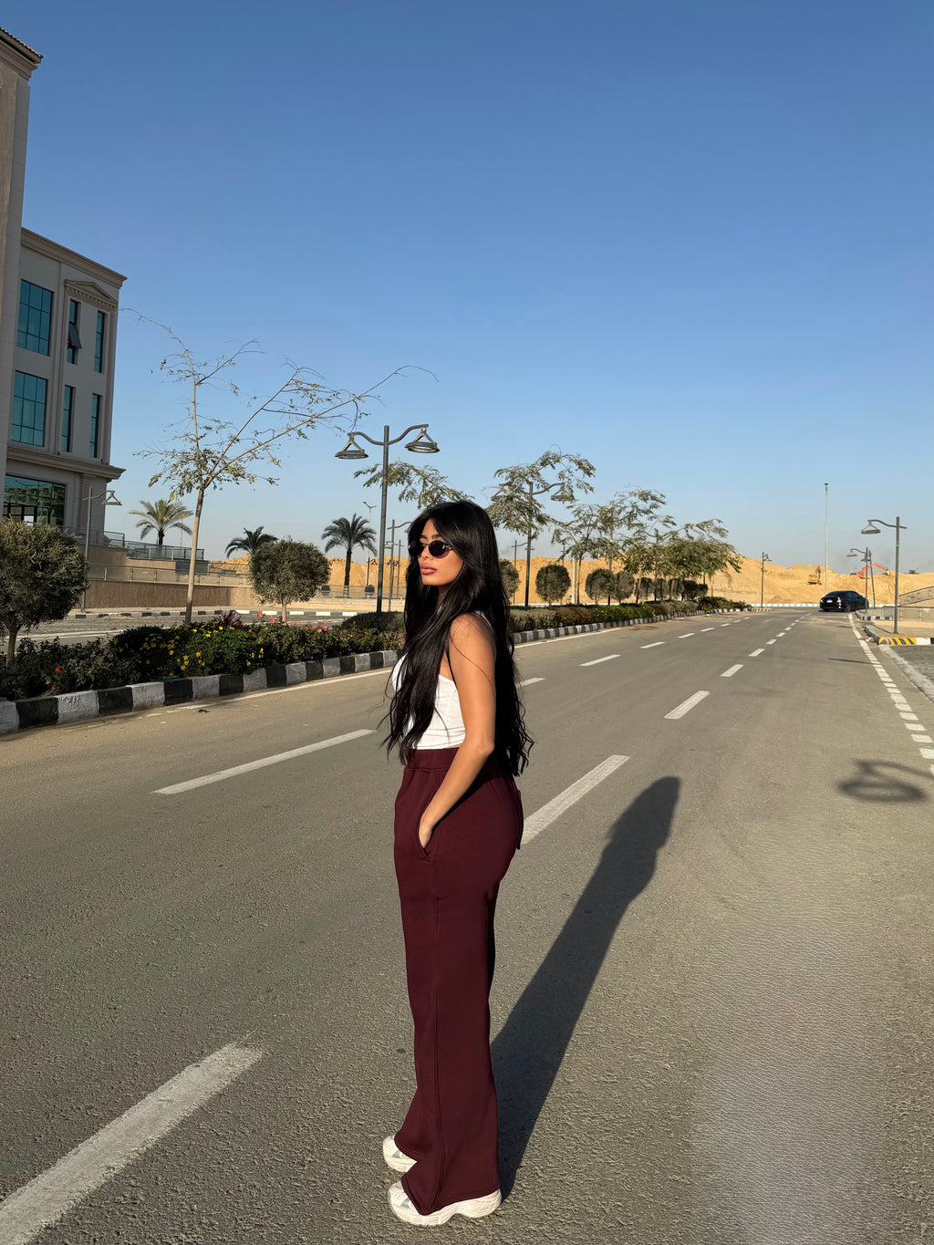 Burgundy Melton Sweatpants