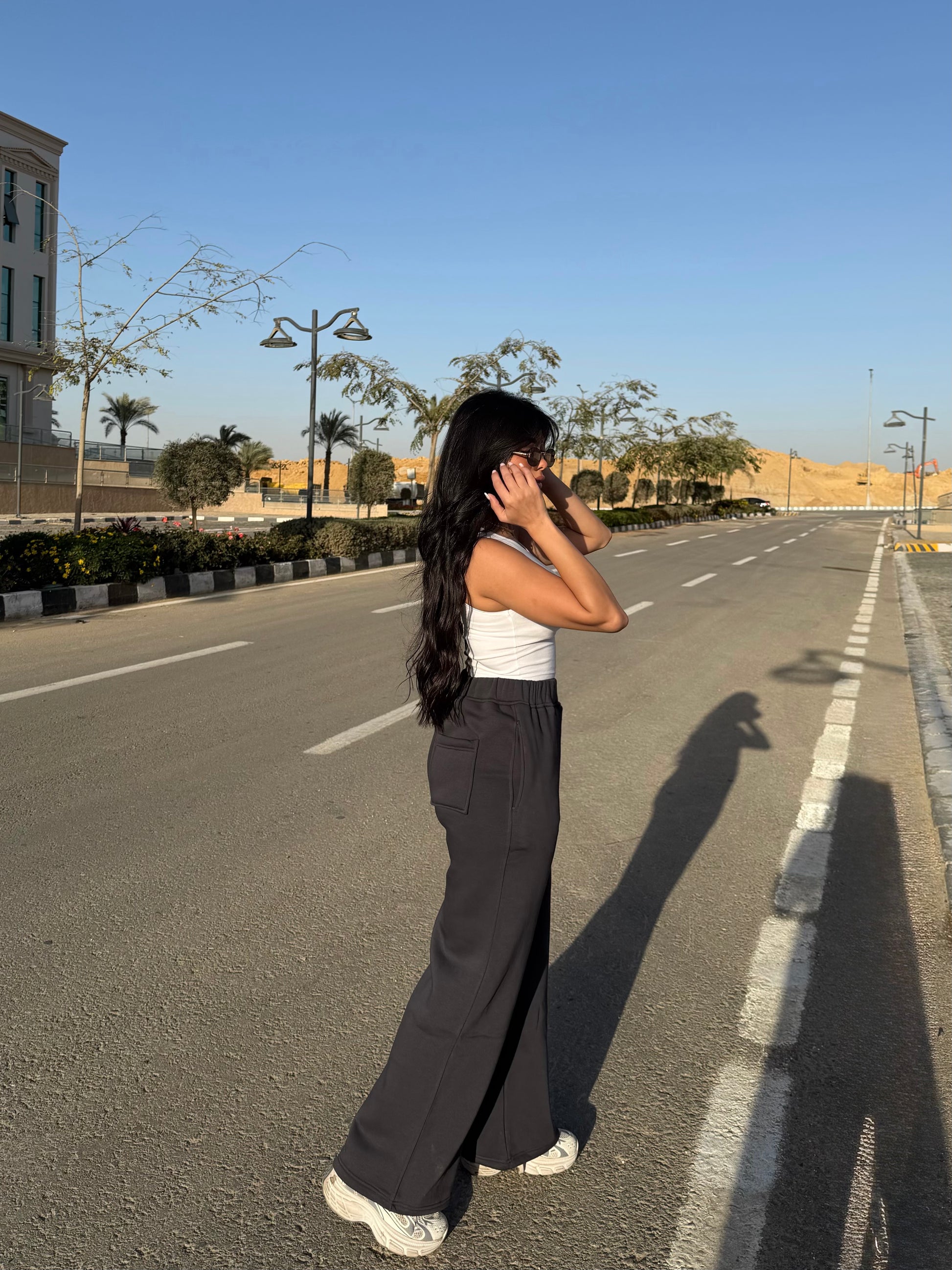 Darkgray Melton Sweatpants