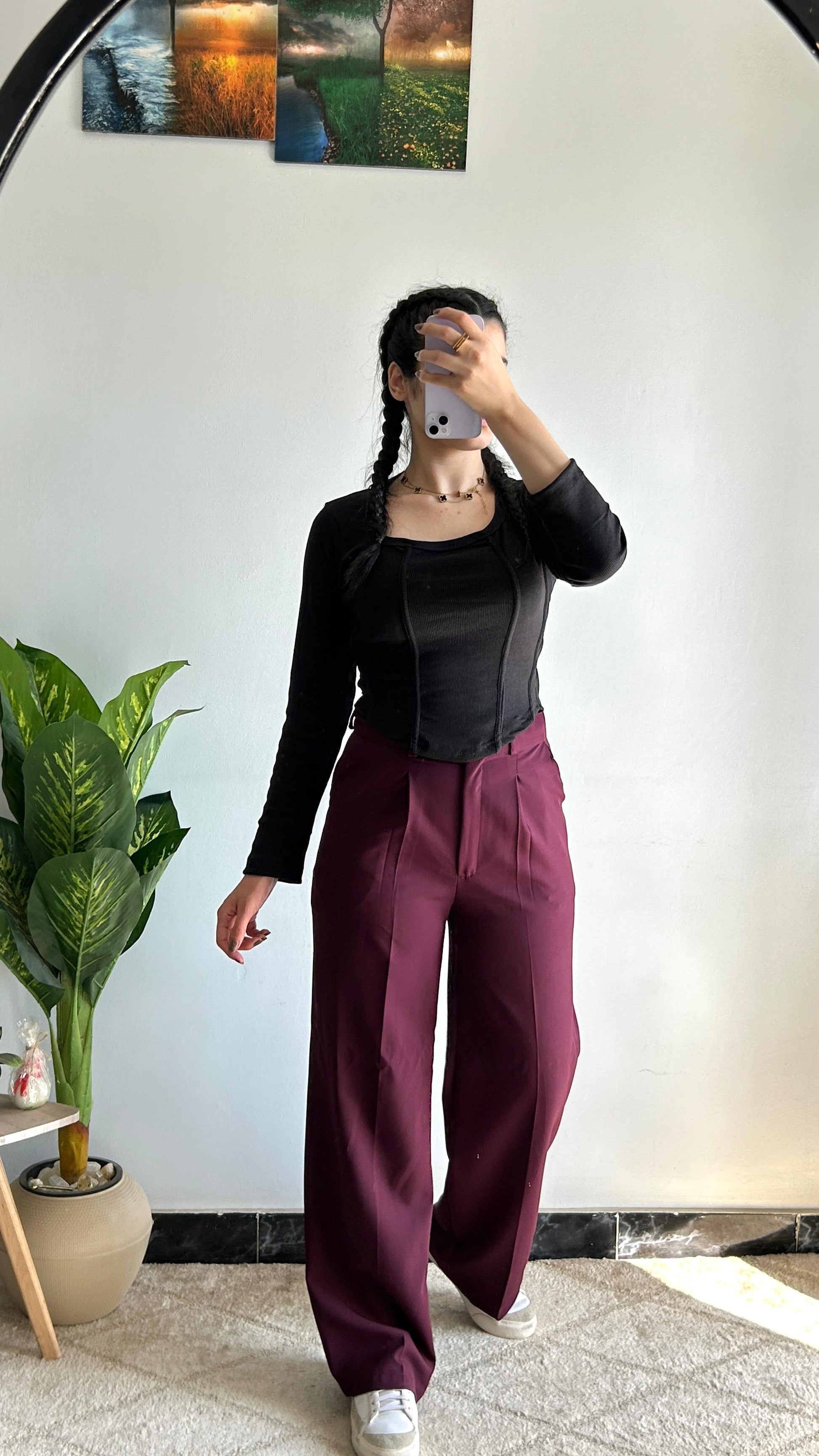 Ribbed long sleeve top