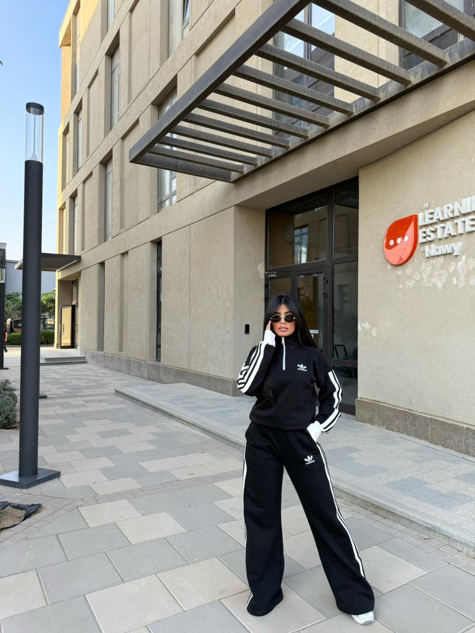 Black Tracksuit half-zip hoodie