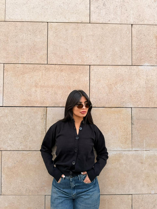 Black Knit Cardi