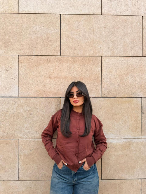 Brown Knit Cardi