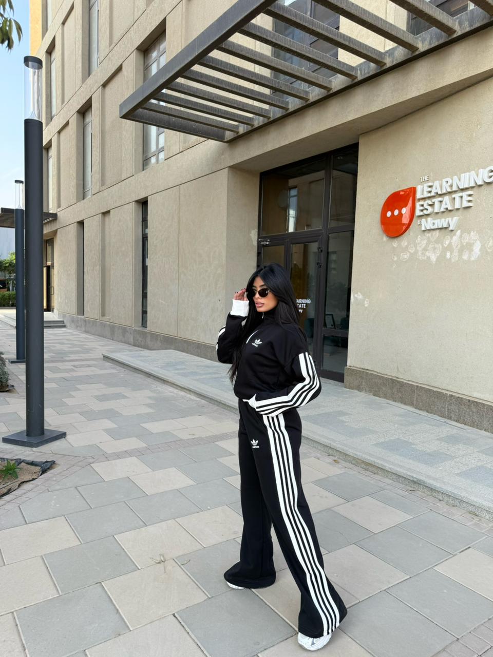 Black Tracksuit half-zip hoodie