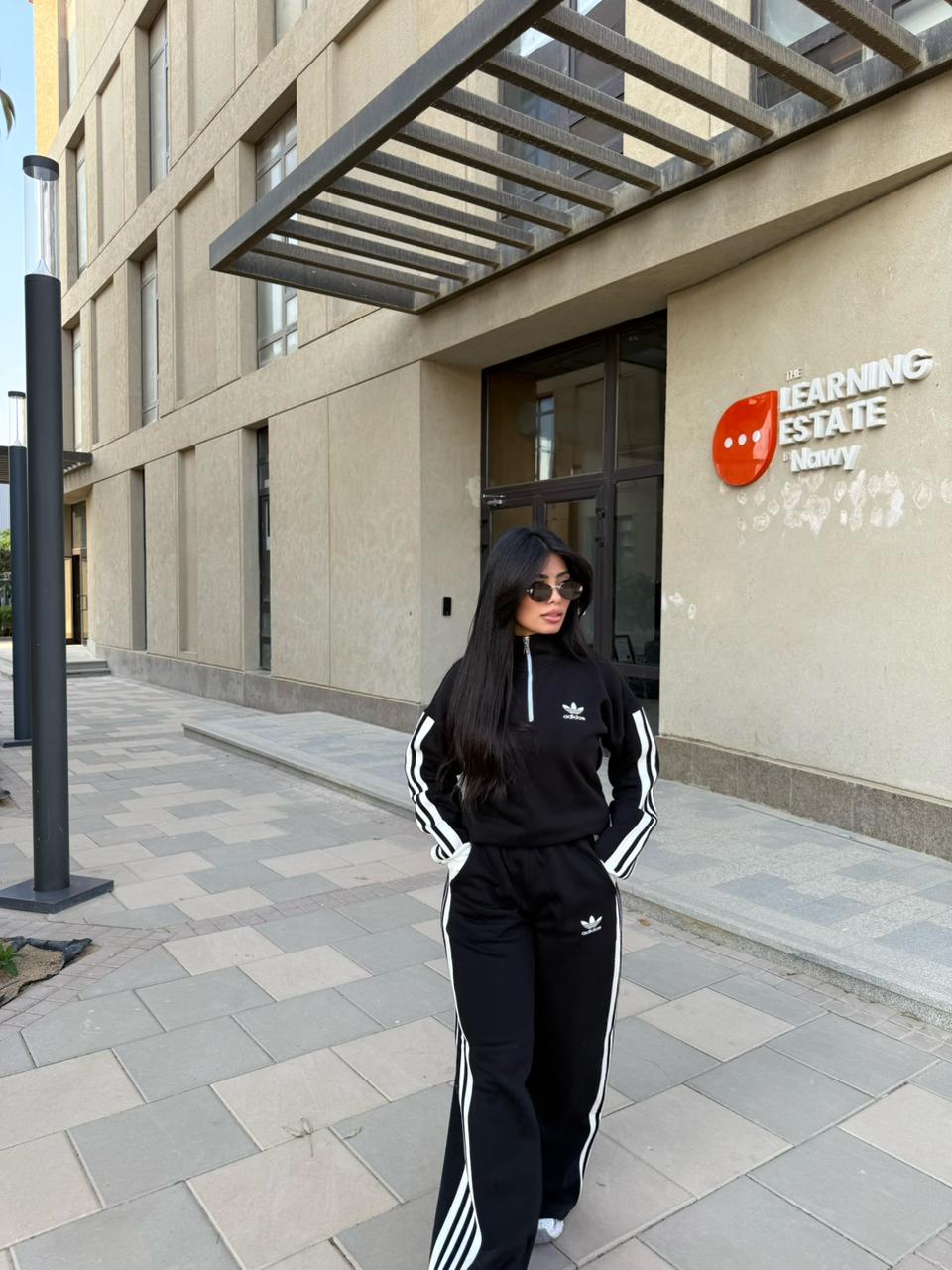 Black Tracksuit half-zip hoodie